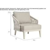 Textile garden armchair with armrests Rybinsk