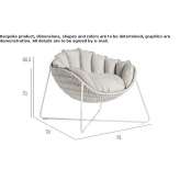 Garden armchair made of synthetic fiber and fabric Fonteno