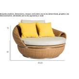 Swivel garden armchair made of fabric Biganos