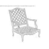 Bergere garden armchair made of teak Zaratamo