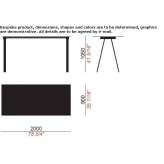 High table made of HPL and structure made of painted steel Kehlen