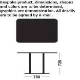 Rectangular laminate table Bonete