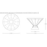 Round steel table with HPL top Haymana