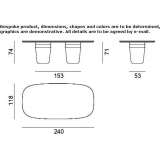 Rectangular clay garden table Proceno