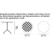 Round cement garden table Proceno