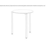 Round metal table, stackable Sillery