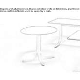 Round steel table Reano