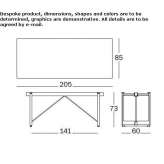 Rectangular table Iana