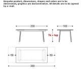 Extendable garden table made of powder-coated aluminum Ponca