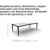 Rectangular table made of porcelain stoneware Plestan