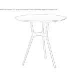 Round garden table made of powder-coated aluminum Mullsjoe