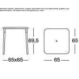 Square high side table Garzon