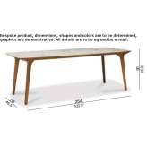 Rectangular ceramic high table Londrina