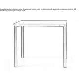 Square table made of HPL, stackable Lipia