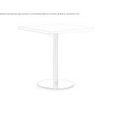 Square garden table Jehay