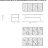 Rectangular teak garden table with stoneware top Koczala