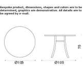 Round steel garden table Ocelota