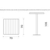 Square teak garden table Modlnica