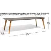 Rectangular ceramic garden table Londrina