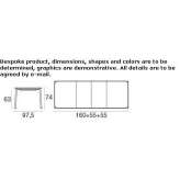 Extendable aluminum table Palmeira