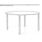 Round table made of HPL, stackable Lipia