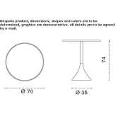 Round teak garden table Woringen