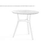 Round garden table made of granite and aluminum Mullsjoe