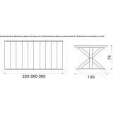 Rectangular teak garden table Mettmann