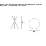 Round table made of powder-coated steel Akdiken