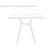 Square garden table Mullsjoe