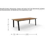 Rectangular wooden table Bierawa