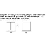 Folding square table Sotuta