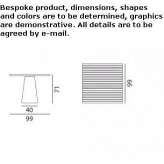 Square garden table Proceno