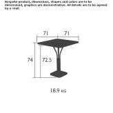 Square aluminum garden table Tutana