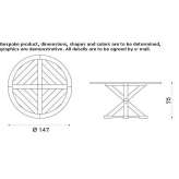 Round teak garden table Mettmann