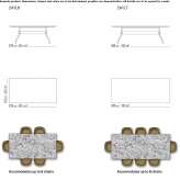 Stainless steel garden table with stone top Jarilla