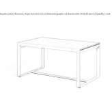 Rectangular garden table made of thermally lacquered aluminum Pamece