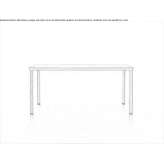 Rectangular table made of HPL, stackable Lipia