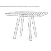 Square teak garden table Sahin