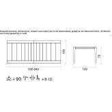 Extendable rectangular garden table made of teak Campo