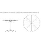 Round polyurethane table Wilmcote