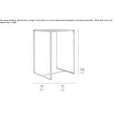 Square high thermally lacquered aluminum table Piding