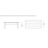 Rectangular aluminum garden table Gabiano