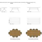 Stainless steel garden table with iroko top Jarilla
