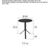 Round metal garden table Granze