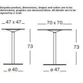 Square table made of HPL Oppurg