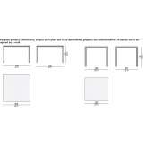 Square garden table Geilo