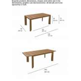 Extendable teak garden table Corupo