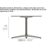 Folding round table Duinzigt