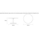 Powder-coated round aluminum table Ivanovac